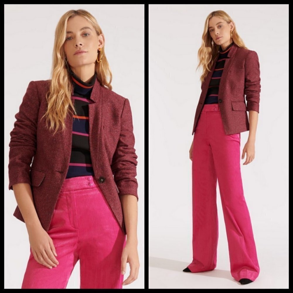💕VERONICA BEARD💕 Farley Dickey Jacket ~ Berry 2 NWT